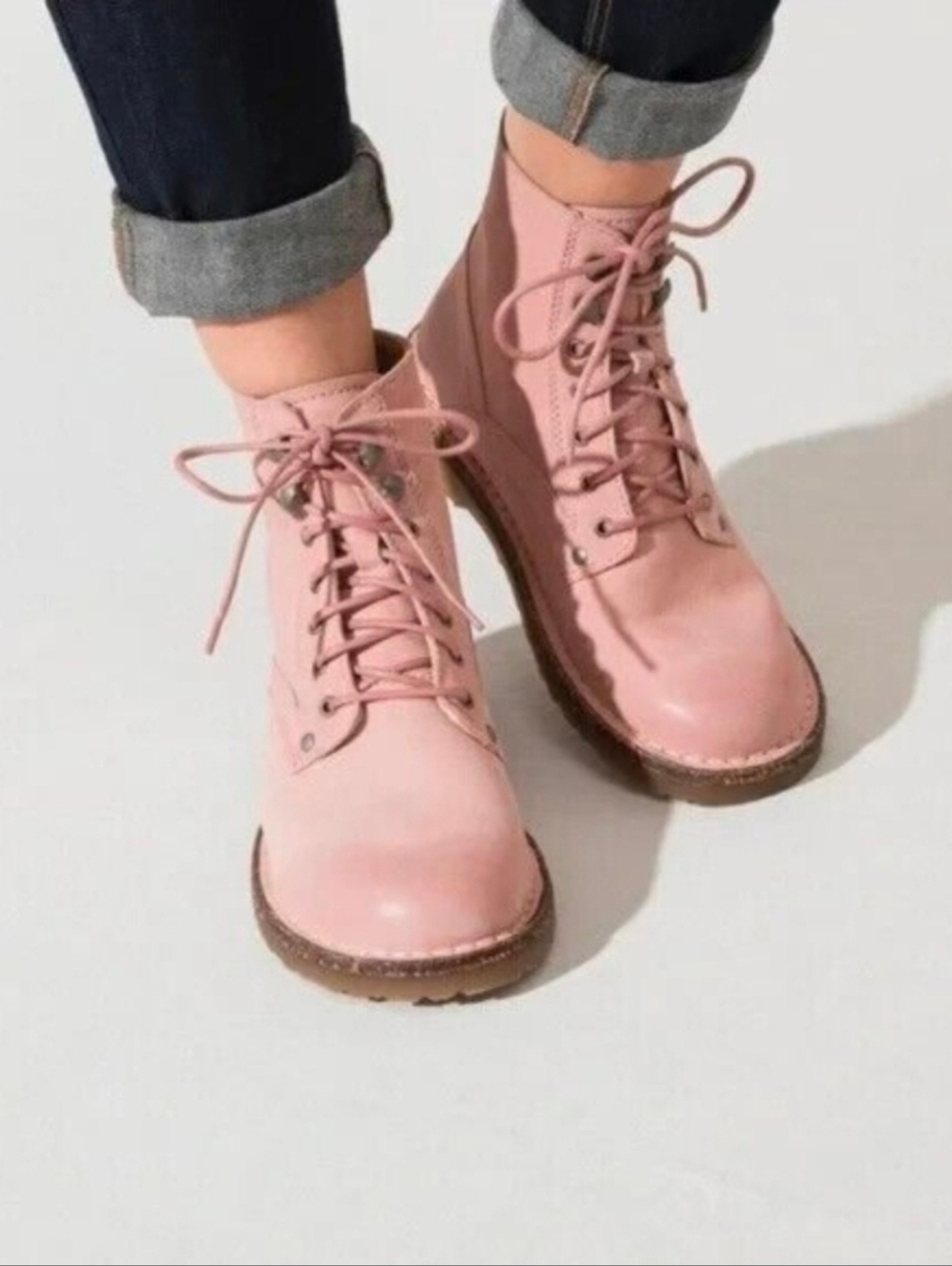 Birkenstock Bryson Combat Pink Suede Boots